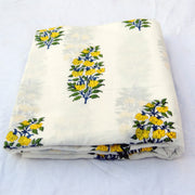 Floral Block Printed Running Cotton Voile Dress Sewing Fabric